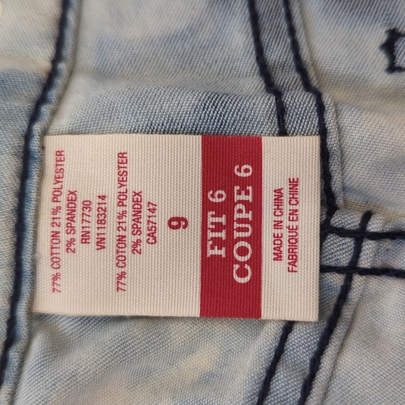 NWT Mossimo Tie Dye Fit 6 Coupe 6 Super Stretch Denim Legging Junior 9 Blue Boho - Picture 6 of 16